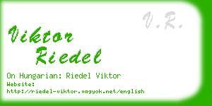 viktor riedel business card